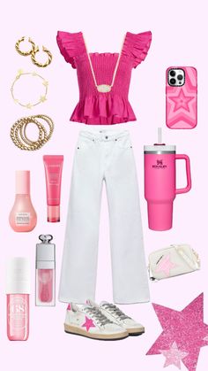 #pink #pinkaesthetic #preppy #preppyaesthetic #outfit #outfitideas Preppy Fit Ideas, Outfit Idea, School Outfits, Feel Free, Energy, Pink