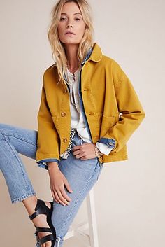 Billie Utility Shirt Jacket Utility Shirt, Chore Jacket, Wardrobe Style, Looks Vintage, Denim Shirt, Denim Fashion, Look Fashion, Winter Women, New Outfits