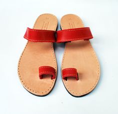 Red toe ring sandals, handmade women leather sandals Handmade Open Toe Flip Flops As Gift, Handmade Toe Ring Sandals As Gift, Handmade Flip Flops As Gift, Handmade Red Leather Sandals, Handmade Leather Toe Loop Flip Flops, Summer Sandals For Gift, Handmade Leather Open Toe Ring Sandals, Handmade Leather Toe Loop Sandals, Handmade Leather Toe Ring Sandals