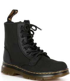 From Dr. Martens&#x2C; the Kids' Combs Boots feature:Synthetic and PU leather upperZipper closureFlexible cemented sole constructionImported. Gardening Shoes, Exotic Fashion, Dillard's, Work Boots, Lace Up Boots, Individual Style, The Kids, Pu Leather, Work Wear