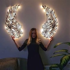 Listing Date:06/15/2023 Wings Decoration, Angel Wings Decor, Ali D'angelo, Angel Wings Wall Art, Modern Wall Sculptures, Pipe Shelving, Angel Wings Wall Decor, Diy Copper, Black Angel Wings