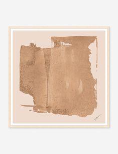 an abstract painting with brown and beige colors