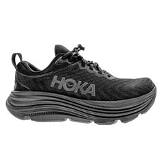 HOKA Women's Gaviota 5 Wide Black 1134270-BBLC The Gaviota 5 breaks down barriers with HOKA's new Stabilizing H-Frame™ technology. The new H-Frame technology offers stability all around from pronation to supination, while still offering the plush, comfortable ride that HOKA is loved for. Creel jacquard mesh upper. Plush tongue and collar. Early stage Meta Rocker™. APMA Seal of Acceptance. These provide comfort for people who suffer from bunions, plantar fasciitis, metatarsalgia, heel spurs, or o Frame Technology, Athleisure Shoes, Feet Shoes, Athleisure, Mesh, Technology, Collar, Frame, Black