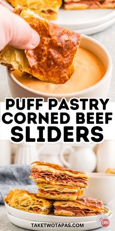 puff pastry corned beef sliders are the perfect appetizer for breakfast or brunch