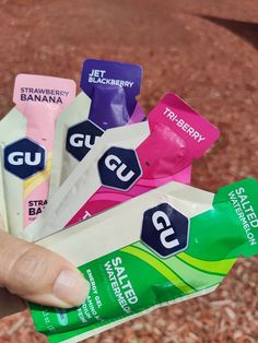 Multiple flavors of Gu Gel energy gels Running Gels, Energy Gel, Runners High, Gel Pack, Strawberry Banana, Sports Nutrition, Vegan Gluten Free, Dairy Free