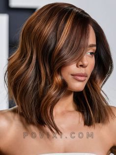 #BEAUTY ,#REALATIONSHIPS #Fashion #Outfits #Winter Outfits #Animals Red Caramel Highlights, Fall Hair Colors For Brunettes, Balayage Red, Short Long Hair, Dark Chocolate Hair, Hair Colors For Brunettes, Colors For Brunettes, Auburn Balayage, Hair Color Chocolate