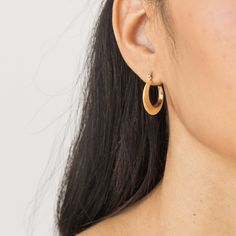 Modern Hoop Earrings | Simple & Dainty Morning Yoga Flow, Modern Hoop Earrings, Coffee Run, Go To The Gym, Gold Filled Ring, Dainty Bracelets, Morning Yoga, Birthstone Charms, Yoga Flow