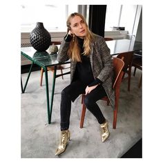 Metallic Ankle Boots, Pernille Teisbaek, Winter Mode Outfits, October Fashion