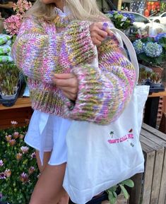 Austin Street Style Texas, Colorful Crochet Sweaters, Copenhagen Style Crochet, Colorful Chic Outfit, Scandinavia Aesthetic, Brunch Fits, 2023 Vibes, Garment Inspiration, Scandinavia Outfit