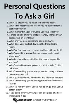 personal questions to ask a girl Sweet Questions To Ask Your Girlfriend, Questions To Ask On Social Media, How To Ask What Are We, Interesting Questions To Ask A Girl, Funny Questions To Ask A Girl, Vulnerability Questions, Questions To Ask Your Sister, How To Get A Girl To Like You, Girl Talk Questions