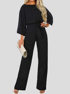 Jumpsuit Outfit Wedding, Jumpsuits Casual, Womens Black Jumpsuit, Womens Jumpsuits Casual, Outfits Dressy, Formal Jumpsuit, Jumpsuit Casual, Formal Wear Dresses, Loose Jumpsuit