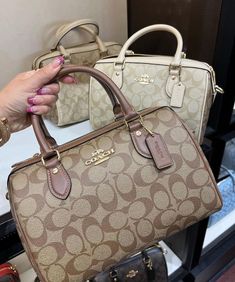 Coach Putse, Coach Handbags Aesthetic, Coach Aestethic Bags, Cute Coach Bags, Coach Hamdbags, What’s In My Purse Asthetic, Purse Essentials, Handbag Essentials