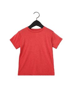 Toddler Triblend Short-Sleeve T-Shirt - RED TRIBLEND - 2T | Bella + Canvas Toddler Triblend Short-Sleeve T-Shirt in Red Size 2 University Red Crew Neck T-shirt For Summer, Pre-shrunk Tri-blend Red Tops, University Red Short Sleeve Cotton Top, University Red Cotton T-shirt For Summer, Red Pre-shrunk Tri-blend Top, University Red Cotton Short Sleeve Top, Tri-blend Crew Neck Tops In Solid Colors, Red Short Sleeve T-shirt For Family, Basic Red T-shirt With Relaxed Fit