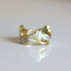 Art Nouveau Ring, Vine Ring, Designer Rings, Gold Satin, Jewelry Lookbook, Enamel Ring, Repeat Pattern, Put A Ring On It