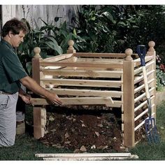 Looking for an organic way to enrich the soil around your house? Build a compost bin. This project design is as efficient as it is good-looking. Slats slide out for turning and renewing the compost mixture. Compost Bin Plans, Crib Woodworking Plans, Downloadable Woodworking Plans, Composters, Project Paper, Woodworking Plans Pdf, Woodworking Kits, Wood Magazine, Garden Compost