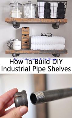 how to build diy industrial pipe shelves