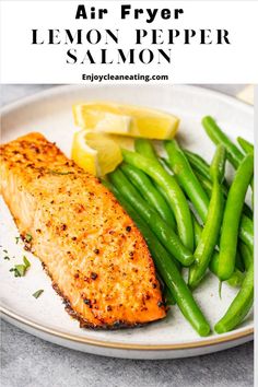 Lemon Pepper Salmon Easy Pregnancy Meals, Lemon Salmon Recipes, Salmon Air Fryer, Air Fryer Recipes Salmon, Breaded Salmon, Air Fryer Fish Recipes, Lemon Pepper Salmon, Air Fryer Recipe