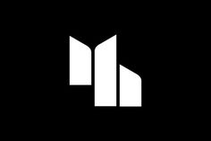 the letter m is made up of two intersecting lines in white on a black background