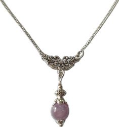 Elegant Lavender Necklaces With Natural Stones, Spiritual Purple Pendant Necklace, Elegant Purple Round Pendant Necklace, Elegant Lavender Necklaces With Gemstone Beads, Spiritual Amethyst Pendant Necklace, Lavender Spiritual Pendant Necklace, Lavender Amethyst Pendant Jewelry, Elegant Lavender Amethyst Crystal Necklace, Elegant Lavender Amethyst Crystal Necklaces