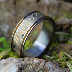 THE DOOR IN FRONT OF YOU | California Buckeye Wood Titanium Men's Wedding Rings - Minter and Richter Designs California Buckeye, Wooden Wedding Rings, Wooden Wedding Ring, Rustic Ring, Rustic Rings, Titanium Wedding Rings, Unique Bands, Wedding Sale, Wooden Wedding