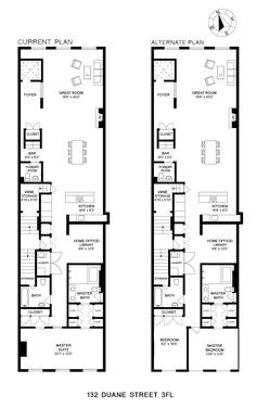 two floor plans for the apartment building