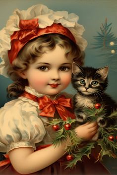 Add a dash of adorable to your holiday greetings with our collection of Victorian Christmas cards, featuring charmingly cute kittens. These delightful cards capture the spirit of the season with a touch of feline playfulness. Perfect for sending smiles or decorating your space with heartwarming charm. Share the joy of Christmas with these lovable designs. 🐱🎄💌 #VictorianChristmas #KittenGreetings #HolidayCuteness" Victorian Child, Sending Smiles, Christmas Victorian, Greeting Card Art, Christmas Wallpaper Backgrounds, Christmas Scenery