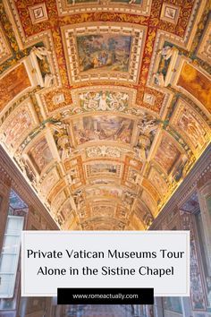 We Took Alone in the Sistine Chapel & Vatican Museums Tour! Sistine Chapel Wedding, The Vatican Museum, Vatican City Sistine Chapel, Rome Italy Museums, 3 Days In Rome, Visiting The Vatican, Rome Tours, Vatican Museums