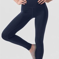 Alo Soft Navy Leggings Full Length- Soft On Inside Only Worn A Couple Times!! Navy Leggings, Leggings Set, Yoga Shorts, Couple Time, Alo Yoga, Colorful Leggings, Women's Leggings, Full Length, High Waisted