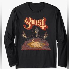 - **Condition**: New Without Tags (Nwot) - **Band**: Ghost - **Design**: Cd Logo And Charger Graphic - **Size**: 2x - **Type**: Official Long Sleeve Shirt - **Albums**: Features Designs From "Impera," "Infestissumam," "Opus Eponymous," And "Meliora" #Ghostband #Metalmerch #Bandtshirt #Longsleeve #Rockapparel Opus Eponymous, Mens Navy Shirt, Motorcycle Tee Shirts, Team Roper, Bbq Shirt, Red Black Style, Band Ghost, Company Shirts, Grey Long Sleeve Shirt