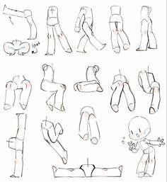 an image of how to draw legs and feet