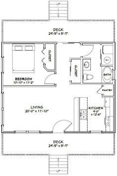 the floor plan for a two bedroom cabin with lofts and living room in it