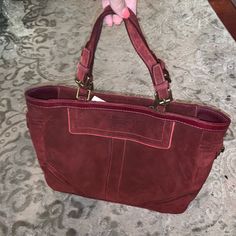 Coach Pocketbook Never Worn!!! Coach Red Satchel With Removable Pouch, Vintage Coach Bags Red, Coach Red Rectangular Wallet, Coach Red Wallet With Removable Pouch, Red Coach Bag For On-the-go, Pocket Book, Coach Bags, Shoulder Bags, Bag Lady