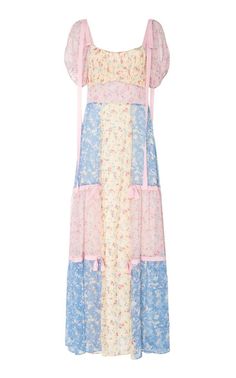 Silk Print Dress, Mori Girl, Patchwork Dress, Tiered Dress, Fancy Dresses, Look Chic, Outfits Casuales, Dream Dress, Cute Fashion