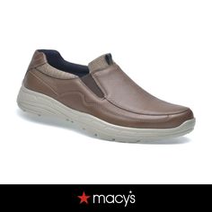 in stock Masculine Brown Slip-on Moccasins, Masculine Brown Slip-on Leather Shoes, Masculine Brown Plain Toe Slip-ons, Brown Synthetic Loafers For Business Casual, Brown Moc Toe Synthetic Loafers, Brown Synthetic Moc Toe Loafers, Brown Moc Toe Slip-ons For Business Casual, Brown Moc Toe Slip-ons For Fall, Classic Brown Synthetic Leather Shoes