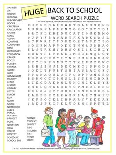 the back to school word search is shown in this printable activity sheet for kids