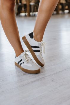 Stride in style with our Striped Lace Up Flat Sneakers! These trendy and comfortable sneakers feature a striped design and lace-up closure, perfect for adding a touch of flair to any outfit. You'll love the combination of fashion and functionality in these must-have shoes! Size Chart (INCH) Sizes Foot Length 6(37) 9.3 7(38) 9.4 8(39) 9.6 8.5(40) 9.8 9.5(41) 10.0 10(42) 10.2 Sporty Striped Lace-up Sneakers, Striped Sporty Sneakers With Round Toe, Sporty Striped Sneakers With Round Toe, Sporty Striped Low-top Sneakers, Striped Low-top Sneakers For Streetwear, Sporty Striped Sneakers For Streetwear, Casual Striped Low-top Sneakers, Comfortable Sneakers, Lace Up Flat