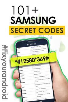 a person holding a cell phone with the text samsung secret code on it