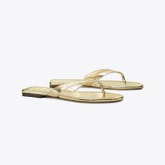 Classic Flip-Flop: Women's Designer Sandals | Tory Burch Designer Sandals Flat, Flat Platform Sandals, Gold Flip Flops, Tori Burch, Bali Trip, Soft Sandals, Miller Sandal, Platform Flip Flops, Tory Burch Sandals