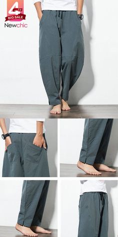 Wide Leg Pants Men, Boho Men Style, Mens Traditional Wear, Yoga Men, Loose Wide Leg Pants, Gents Kurta, Big Men Fashion