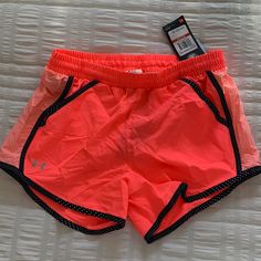 Xs Under Armour Running Shorts, Never Worn, Brand New Under Armour Casual Sports Shorts, Under Armour Gym Shorts For Summer, Orange Sportswear Bottoms For Summer, Under Armour Bottoms For Gym In Summer, Under Armour Athleisure Shorts For Summer, Under Armour Short Bottoms For Spring, Sporty Under Armour Shorts With Elastic Waistband, Casual Under Armour Shorts, Under Armour Workout Shorts For Summer