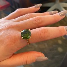 This Ring Is A Leviticus Original Hand Cast Design. The Gold Plating Are Decorative Finish And Does Tend To Fade With Skin Oils. Elegant Faceted Round Emerald Ring, Vs Clarity Round Emerald Jewelry, Hand Cast, Oils For Skin, Womens Jewelry Rings, Gold Plating, Ring Size, Gold Plate, It Cast