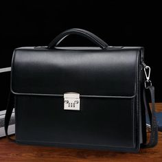 48059079360799 Formal Black Satchel With Large Capacity, Black Office Briefcase Shoulder Bag, Black Faux Leather Satchel For Work, Formal Black Briefcase With Large Capacity, Formal Large Capacity Black Briefcase, Black Formal Shoulder Bag With Zipper, Professional Black Bags, Professional Black Satchel Bag, Black Faux Leather Bag For Formal Occasions