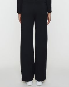 Note: These pants run long. Cindy Crawford asked friend, Lyndie Benson, to help create her favorite style pants in Bleusalt’s signature fabric. The result… A slim and flattering cut that looks great and feels even better Classic flare leg available in regular and tall lengths Elastic waistband Dress these pants up with a crisp button down or dress them down with our signature Camisole Look great anytime and anywhere in our fan favorite Cindy Pant Fit: Runs Long Model Sizes: Taylor wears Size 1 - Elegant Wide Leg Pants For Loungewear, Classic Full Length Loungewear Pants, Classic Full-length Loungewear Pants, Elegant Full Length Loungewear Pants, Elegant Fall Loungewear Pants, Formal Stretch Wide Leg Pants Full Length, Formal Stretch Wide Leg Full-length Pants, Elegant Wide-leg Pantsuit, Elegant Wide Leg Elastane Pantsuit