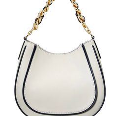 Lauren Ralph Lauren's Small Charli Shoulder Bag. Vanilla With Navy Trim. Small Sized Bag; 8-1/2"W X 8-3/4"H X 2-1/2"D (Width Is Measured Across The Bottom Of Handbag); 1.0 Lbs. Approx. Weight. 5"L Handle; 22-3/4"L Removable, Adjustable Strap. Magnetic Snap Closure. Nwt Elegant Bags With Chain Strap For Errands, Elegant Hobo Bag With Chain Strap For Shopping, Elegant Satchel With Chain Strap For Errands, White Hobo Bag With Detachable Strap For Evening, White Crossbody Hobo Bag For Evening, Elegant Hobo Bag With Detachable Handle For Errands, Elegant Crossbody Hobo Bag For Errands, White Hobo Bag With Detachable Handle For Evening, White Hobo Bag With Gold-tone Hardware Crossbody