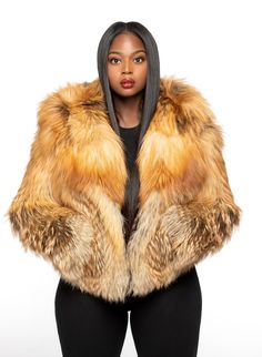 Luxe Fur – The Fancy Success Fox Jacket, Gold Fox, Fox Fur Jacket, Coat Women Fashion, Fall Fits, Silver Fox, Fox Fur, Crop Jacket, Fur Jacket