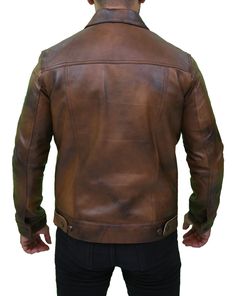 [additional] Men's Vintage Classic Leather Trucker Jacket | Karahub.com USA If you love cowboys or 70’ fashion styles, chances are you would love this vintage leather trucker jacket for men. Its burnt brown shade would surely make you feel like you live in 1970’s Texas, racing off your horse or running away from the sherrif. Or even making a beauty gush over your masochism! Fast forward to 2022 and this classic vintage style still works. Giving you the oomph and swag you need this winters. This Rugged Brown Leather Jacket, Distressed Brown Leather Biker Jacket With Pockets, Winter Brown Distressed Biker Jacket, Rugged Distressed Brown Outerwear, Distressed Rugged Brown Outerwear, Rugged Distressed Brown Leather Jacket With Pockets, Distressed Brown Leather Jacket With Long Sleeves, Brown Distressed Leather Jacket With Long Sleeves, Leather Trucker Jacket