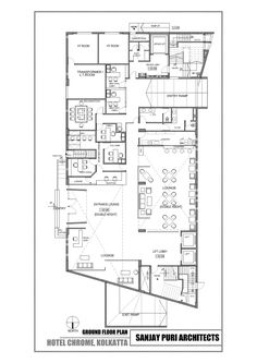 the floor plan for an apartment in sanya puri architecture's office building