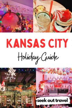 the kansas city holiday guide is featured in this postcard