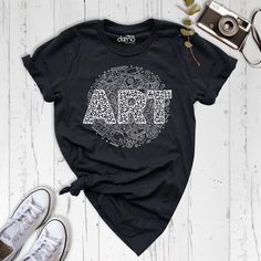 Art Teacher Shirt, Art Shirt, Art Teacher T-Shirt, It's A Good Day To Make Art Shirt, Art Lover Tee, Future Art Teacher Shirt, Artist Shirt. Art Teacher Shirts are Bella+Canvas branded. If Bella+Canvas is out of stock, I will send it from a trusted brand of the same size and quality. You can contact us in case of any problem or request. If you purchase a custom Art Teacher Shirt, I will send you a message to confirm the design, don't forget to check your message box. Your satisfaction is importa Graphic Tee T-shirt For Artistic Expression With Custom Artwork, Artistic Summer Tee With Custom Artwork, Relaxed Fit T-shirt With Custom Artwork For Artistic Expression, Cotton Art With Graphic Print For Artistic Expression, Artistic Cotton Art With Graphic Print, Artistic T-shirt With Custom Artwork, Relaxed Fit, Artistic Summer Art With Custom Artwork, Artistic Screen Print Shirt For Artistic Expression, Artistic Relaxed Fit T-shirt With Custom Artwork