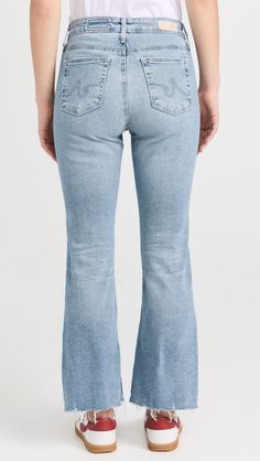 Find AG Farrah Boot Crop Jeans on Editorialist. Fabric: Mid-weight, stretch denim. Raw hem. Fading and whiskering. Button closure and zip fly. 5-pocket styling. Shell: 98% cotton/2% polyurethane. Wash cold. Imported, Mexico. Measurements: Measurements from size 26 Rise: 10.25in / 26cm Inseam: 26.75in / 68cm Leg opening: 17.25in / 44cm Ag Jeans, Crop Jeans, Cropped Jeans, Stretch Denim, New Arrivals, Top Brands, Luxury Fashion, Boots, Fabric